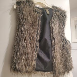 Caveman Cavegirl Wolf Costume Faux Fake Fur Vest Animal XL
